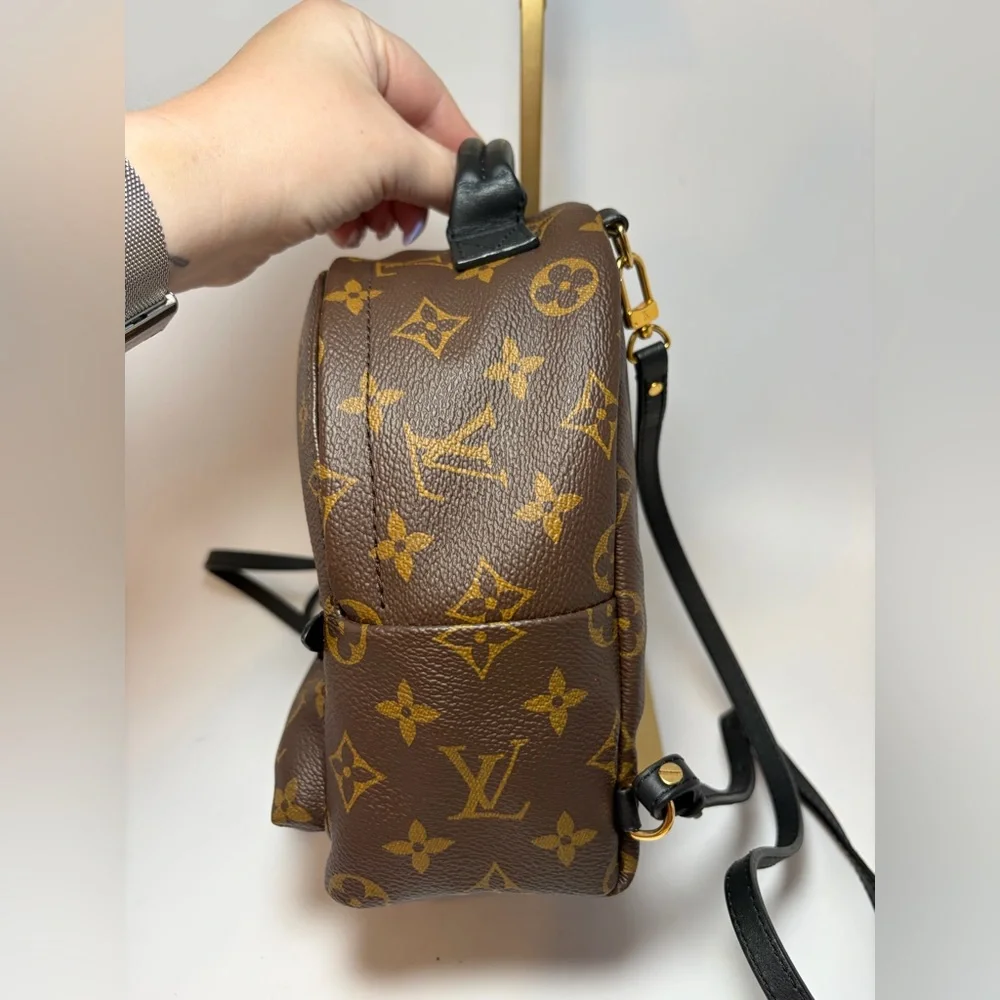 Louis Vuitton Palm Springs Mini Monogram Backpack & Crossbody w/COA